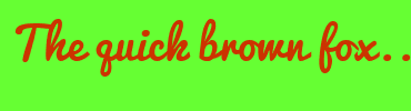 Image with Font Color CC3300 and Background Color 66FF33